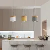 Modern Pendant Lights Nordic Wood Iron Colorful E27 Hanging Lamp Restaurant Coffee Bedroom Dining Room Kitchen Lighting Fixtures