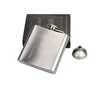 With Funnel 6oz Hip Flask Stainless Steel 6 oz Ounce Flasks Capacity Stainless-Steel Hip-Flask Portable Flagon 170ml Outdoor Whisky Stoup