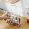 Amazon transparent plast skrivbordskosmetiska sminkhållare verktyg läppstift arrangemang makeup arrangör förvaringslåda wll1293