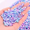 Gradient Mermaid Pearls Beads Multi Size 3mm 4mm 5mm 6mm 8mm Round ABS Imitation Pearl With Hole For DIY Jewelry Bracelet Craft 20211227 T2