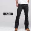 Męskie Dżinsy Męskie Cut Lekko Flared Slim Fit Blue Black Designer Classic Male Stretch Denim