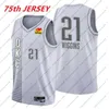 Maglie da basket 75° anniversario Diamond 2021/22 Uomo stampato Shai Gilgeous-Alexander Josh Giddey 3 Luguentz Dort Darius Bazley Robinson-Earl Muscala