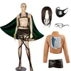 Angriff auf Titan Hange Zoe Cosplay Kostüm Set Anime Umhang Perücke Jacke Rock Harness Gürtel Shingeki No Kyojin Hanji Zoe Brille Y0903