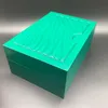 Caja de regalo de calidad para reloj, color verde oscuro, etiquetas y papeles para tarjetas de folletos RLX en inglés, cajas de relojes suizos 287f