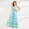 Women's Party Dresses Sleeveless Lace Up Bow Sexy Low V Back Fashion Long Maxi Beach Style Holiday Dress Vestidos