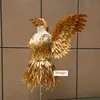 Dorośli Sexy Gold Dress Feather Angel Wings Bar Show Costume Children's Cute Fairy Wings + Dress Nice fotografia rekwizyty