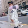 Girls Winter Children Clothing Long Parka Jacket Baby Girl Clothes Faux Fur Coat Snowsuit Outerwear Hooded Kids Overcoat 211027