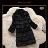 最高品質の波カット本物の本物の自然なフルペルト皮膚ウサギファーコート女性ファッションジャケットカスタム任意のサイズT191118