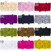 Neonate Big Bow Fasce Doppi strati Elastico Bowknot Fasce per capelli Copricapo Bambini Copricapo Turbante Nodo Bowknot Head Wraps 24 colori KHA664