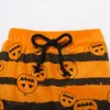 Conjunto de ropa para niña y niño, sudaderas con capucha y pantalones de calabaza de Halloween, ropa suave de terciopelo de otoño para niños, conjuntos de dos piezas de 3 a 24 meses