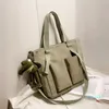 Female Bag Shoppers Simple Fashion Zipper bag Solid color student Shoulder Waterproof Large Capacity Crossbody Tote Bags