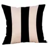 Newpillow Case Minimalistische Stijl Geometrische Zwart-wit Patroon 2021 Sofa Kussensloop Vlas Beige Basis Toon Soft Factory Direct Sale EWC7528