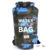 Camuflagem mochila impermeável portátil esporte ao ar livre saco de rafting rio rastreamento rastrear natação saco seco 2L 5L 10L 15L 20L 30L