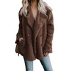 2021 Autunno Teddy Cappotto Delle Donne Del Cappotto di Pelliccia Del Faux Femminile di Spessore Caldo Peluche Teddy Giacca A Maniche Lunghe Cappotto di Inverno Delle Donne Y0829