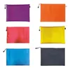 Filing Supplies A4 PVC Oxford Cloth Document Bag Waterproof Zipper Grid File Storage Bags Stationery Document Pouch Files Sorting Folder Office School 0289