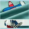 Curtain Deco El Supplies Home Gardencurturtain Drapes Cartoon Airplane Chłopiec dla dzieci Krótkie okno Zatoki Proste i piękne Blacko