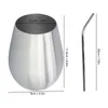 Mugs 500ml Single Layer Beer Mug With Straw 304 Stainless Steel Drinking Cup For Bar Home Supplies