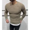 Tröjor för män Slim Fit Folds Designad Strikkad Tröja Män Casual Pullovers Mode Kläder Höst Toppar Män Kläder 2021 Y0907