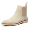 Bottes Chelsea élégantes en cuir hommes Couple chaussures taille 47 robe à enfiler bottes formelles modèle défilé de mode