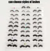 Bande complète faux cils sibériens faits à la main 3D longs cils individuels vison cils Extension maquillage cils brosse pince à épiler bigoudi