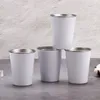 Sublimation Gobelet vierge en acier inoxydable Verre à pinte 17 oz Cône en métal Tasse à bière empilable Tasses à boire incassables Récipient à eau blanche DIY en gros en gros