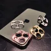 Luxueux antichoc diamant lentille protecteur couverture pour iPhone 11 12 13 Pro Max Mini brillant strass paillettes téléphone caméra lentille couverture nouveau