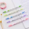 Highlighters Highlighter Pen Marker For School Kids Gift Draw Color Pens Stationery Wholesale Marking Double Head Multifunction