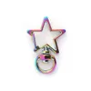 Rainbow Star Heart Cloud Rabbit Moonblomma nyckelringar Metal kedjar ring ringar Unisex Nyckelring Hållare Tillbehör
