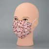 Classic non-woven tyg engångs vuxen tryckt mask treskikt förtjockad smältblåst tyg man och kvinnlig personlighet julmönster pm2.5