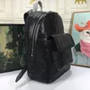 Männer Frauen Rucksack Schulter Tasche Handtasche Klassische Brief Echtes Leder Schwarz Farbe Rucksäcke Große Kapazität Reise Duffle Bags275k