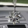 Fiocchi di neve in cristallo trasparente Decorazione pendente per auto Ornamenti Catcher sole Fiocco di neve Accessori per finiture sospese Regali di Natale