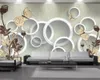 シンプルなバラの蝶3D壁紙壁紙紙の居間プレミアム大気室内装飾モダンな壁画3D壁紙