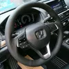 Voor Honda Ninety Generation Accord ELYSION ODYSSEY CROSSTOUR DIY Aangepaste lederen hand genaaide speciale auto interieur stuurwielafdekking