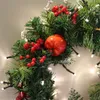 30cmの壁掛けのクリスマスの花輪の手作りの正面ドアのぶら下がってペンダントガーランドの家の装飾物資