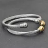 Bangle Fashion Jewelry Stainless Steel Twist Cable Bracelets Cuff Bangles For Women Men Accessory 60mm6779399