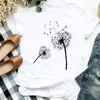 Femmes dame aquarelle décontracté plante impression 90 s impression T-shirt chemise vêtements haut graphique femme T-shirt femmes T-shirt X0527