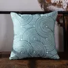 Home Decor Emboridered Cushion Cover Blu Geometric Canvas Cotone Suqare Ricamo Copricuscino 45x45cm 210315