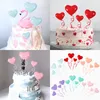 Other Festive & Party Supplies 4pc/set Heart Happy Birthday Cake Topper Dessert Flag Top Wedding Decoration Baby Shower Valentine's Day
