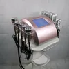 Draagbaar 6 in 1 40k ultrasone cavitatie afslank vacuüm pressotherapie radiofrequentie 8 pads lipo laser diode vetverlies lllt lipolysemachine