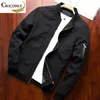 Men's Jackets CROCODILE Brand Men Bomber Jacket Thin Slim Long Sleeve Baseball Windbreaker Zipper Male Outwear Clothing
