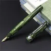 Old Stock PB Green Celluloid Fountain Ink Pen Converter Filler Fine Nib Stationery Office school supplies Writing Gift Y200709