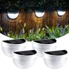 6 LED Solar Lights Outdoor Lighting Garden Dekoration Däck Vägglampa Trappor Vattentät Staket Steg Landskapsljus