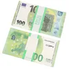 50% taille nouveau faux billet de banque 10 20 50 100 200 dollars américains Euros réaliste jouet barre accessoires copie monnaie film argent Faux-billets