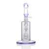 물 담뱃대 유리 비커 봉 보라색 봉지 오일 Dab rigs Birdcage Perc 14mm 공동 보울 물 파이프