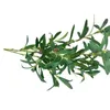 Dekorativa Blommor Kransar Konstgjorda Olive Branch Leaves Simulation Vase Grön Växt Silk Hemlagad Bukett Hem Trädgård Bröllopsdekoration
