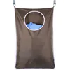 Sacos de porta para roupa suja Máquinas de lavar a parede Montado banheiro Saco de armazenamento de banheiro Hanging Lavanderia Hamper com ganchos