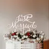 Wooden Love Just Married Mr&Mrs Cake Topper DIY Wedding Cake Topper Engagement Gifts Letter Cake Decoration Supplies Favors