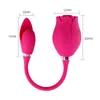 NXY Vibrators Tongue Licking Women Vagina Red Rose Flower Shape Suction Adult Breast Clitoral Sucking Vibrator for Toys 0104