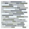 Art3d 30x30cm 3D Pegatinas de pared Autoadhesivo Peel and Stick Backsplash Tile Long Stone para cocina Baño, Fondos de pantalla (6 piezas)