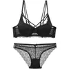 Ensemble de soutien-gorge en dentelle multi-bandes sexy pour femmes, ensemble de sous-vêtements de réglage supérieur, fin, inférieur et épais, Q0705